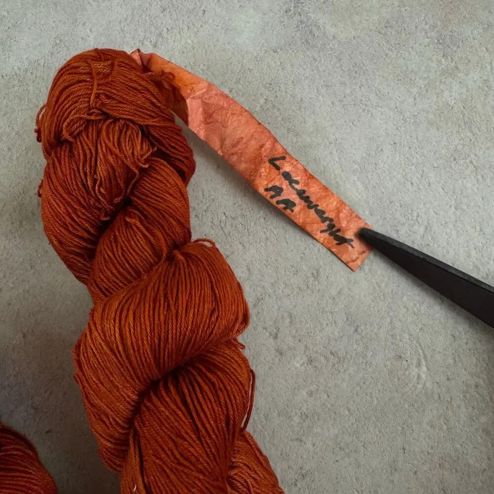 The Yarn Sisters Black Pearl 50% Pearl 50% Tencel Laceweight Yarn DyedTerracotta